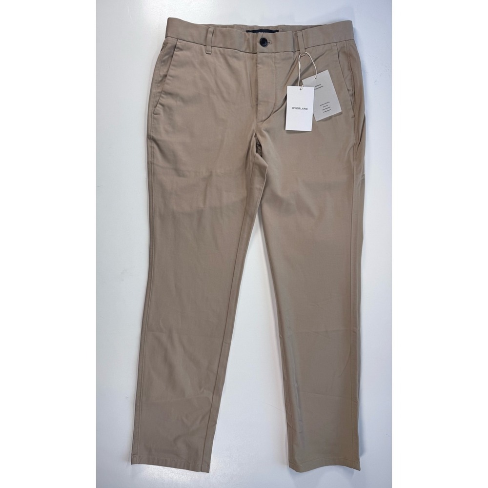 EVERLANE The Slim Fit Performance Chino Pant Uniform Beige Khaki Mens 32x30 NWT